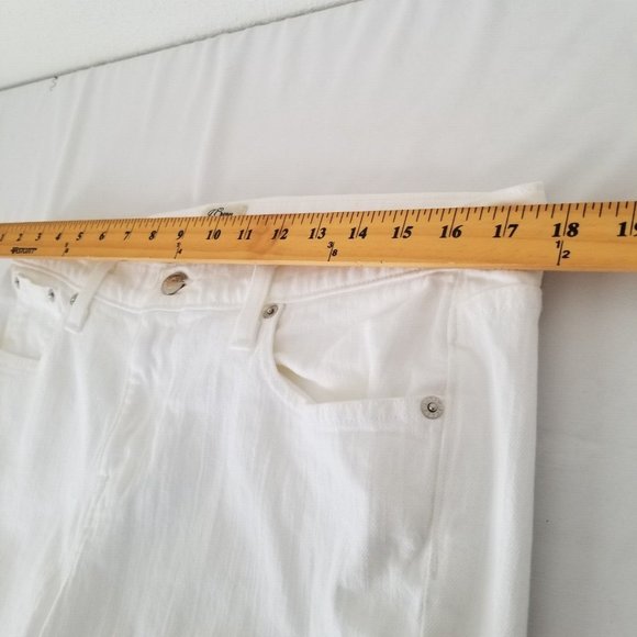 J. Crew White Slim Broken-In Boyfriend Jeans Womens Size 30 Mid Rise Stretch - Picture 10 of 12